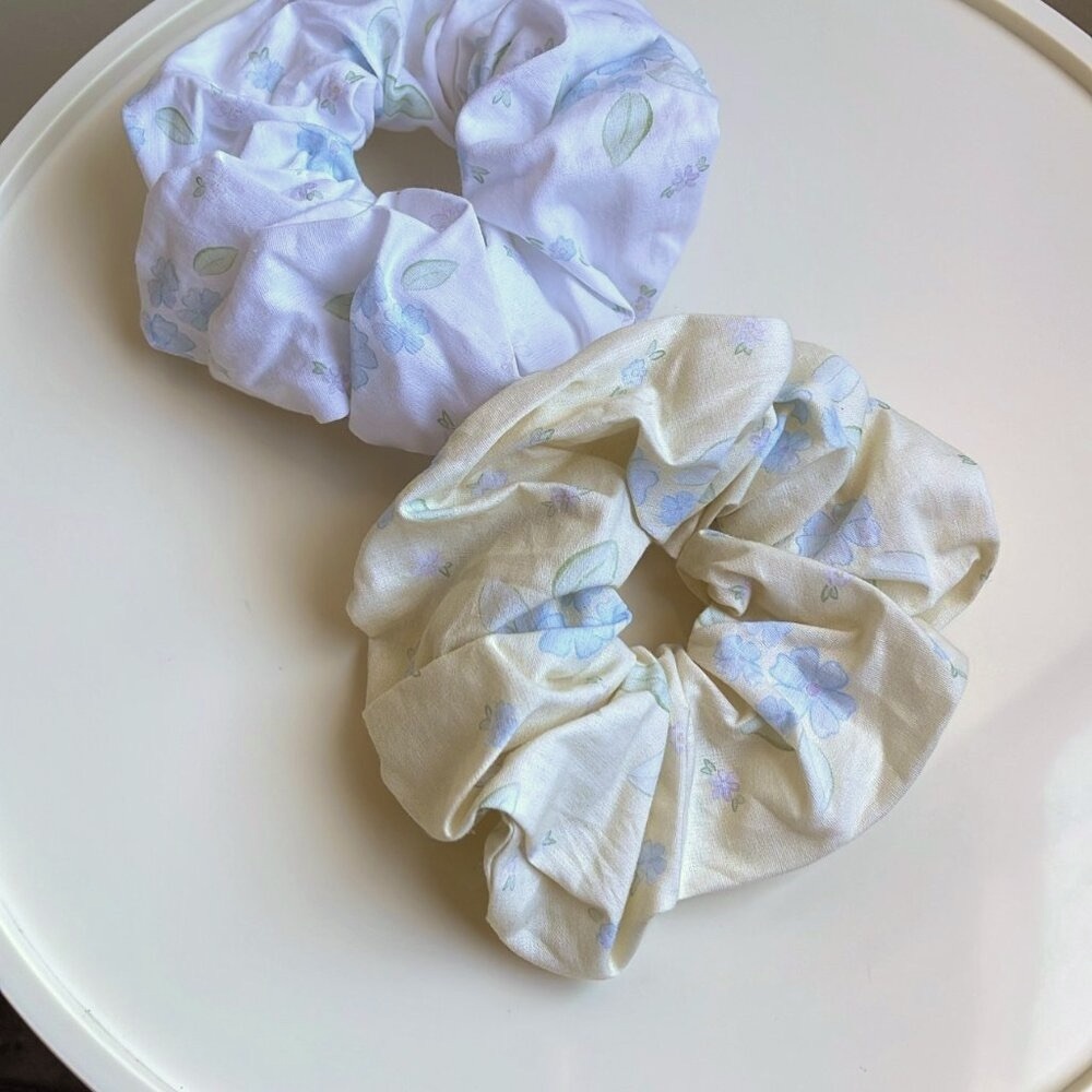 EMI JAY Floral Flower Print Scrunchie Set of 2